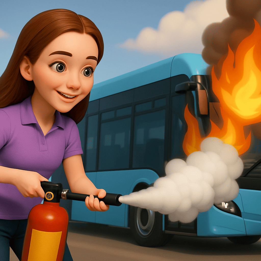 Formation équipier de première intervention dans un bus