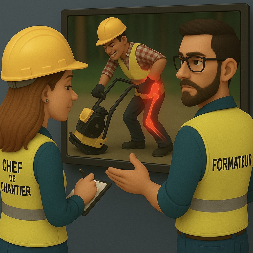 Formation gestes et postures pour responsables : manager animant une séance d'éveil musculaire avec son équipe dans un environnement de travail